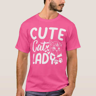 Schattigee Cat Lady Schattigee Cat Lover Cat Owner T-shirt