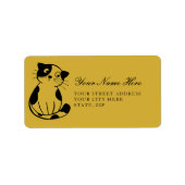 Schattigee Cat Mark Adresetiketten voor Mailings Etiket (Voorkant)
