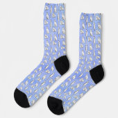 Schattigee Cat Pattern Blue Novelty Sokken (Links)