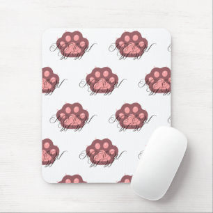 Schattigee Cat Paw "MEOW" Kalligrafie - Schattig K Muismat
