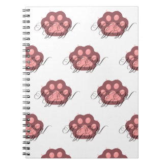 Schattigee Cat Paw "MEOW" Kalligrafie - Schattig K Notitieboek