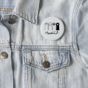 Schattigee Cat Paws Meow Button Badge