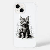 Schattigee Cat potlood schets Case-Mate iPhone Case (Achterkant)