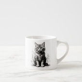 Schattigee Cat potlood schets Espresso Kop (Rechts)
