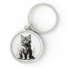 Schattigee Cat potlood schets