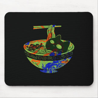 Schattigee Cat Ramen Noodle Bowl Spicy Noodles Tie Muismat