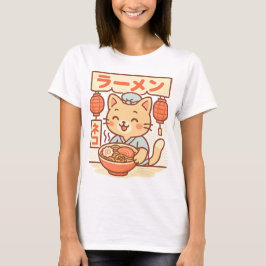 Schattigee Cat Ramen Shop T-shirt | Japanese Kawai