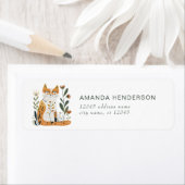 Schattigee Cat retouradreslabels Etiket (Insitu)