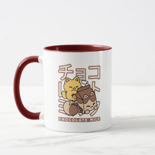 Schattigee Cat Riding Chocolademelk Karton Kawaii Mok