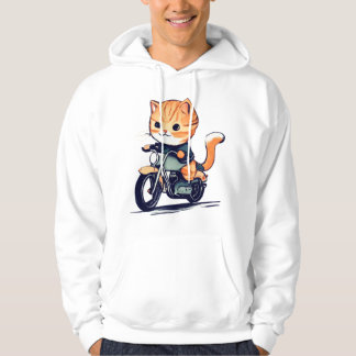 SCHATTIGEE CAT rijden op een motor Classic T-Shirt