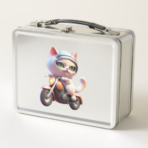 SCHATTIGEE CAT rijden op een motor Classic T-Shirt