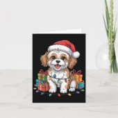 Schattigee Cavachon Kerstmisontwerp Grappige Honde Kaart (Voorkant)