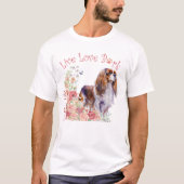 Schattigee Cavalier King Charles Spaniel Dog Flora T-shirt (Voorkant)