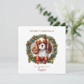Schattigee Cavalier King Charles Spaniel Hondenker Kaart (Staand voorkant)