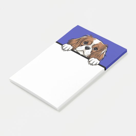 Schattigee Cavalier King Charles Spaniel Hondenlie Post-it® Notes (Schuin)