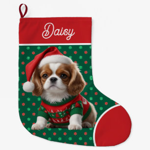Schattigee Cavalier King Charles Sweater gepersona Grote Kerstsok