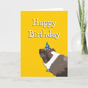Schattigee cavia Happy Birthday Kaart