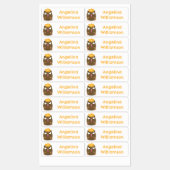 Schattigee cavia happy cartoon gepersonaliseerd labels (Vel)