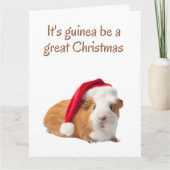 Schattigee cavia kerst kaart (Voorkant)