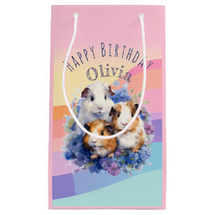 Schattigee Cavia's Huisdieren  Happy Birthday Klein Cadeauzakje