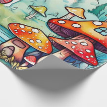 Schattigee champignons huisje kern patroon Wrappin