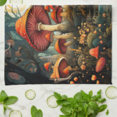 Schattigee champignons keukenhanddoek (Gevouwen)