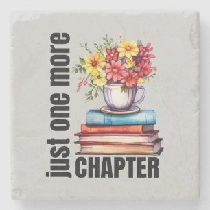 Schattigee Chapter Book Lovers Word Art Stenen Onderzetter
