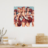 Schattigee Cheerleaders Poster (Keuken)