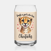 Schattigee Cheetah Lover Wildlife Art met Hartacce Blikvorm Glas (Voorkant)