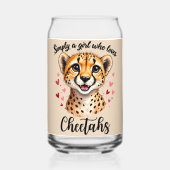 Schattigee Cheetah Lover Wildlife Art met Hartacce Blikvorm Glas (Achterkant)