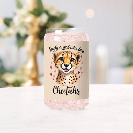 Schattigee Cheetah Lover Wildlife Art met Hartacce Blikvorm Glas (Insitu (Huwelijk))