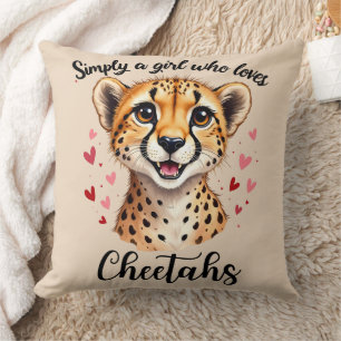 Schattigee Cheetah Lover Wildlife Art met Hartacce Kussen