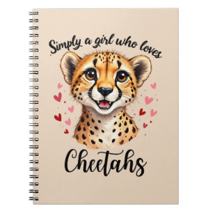 Schattigee Cheetah Lover Wildlife Art met Hartacce Notitieboek