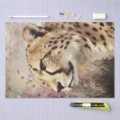Schattigee Cheetah Wild Cat Waterverf Tissuepapier (Craft)