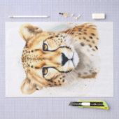 Schattigee Cheetah Wild Cat Waterverf Tissuepapier (Craft)