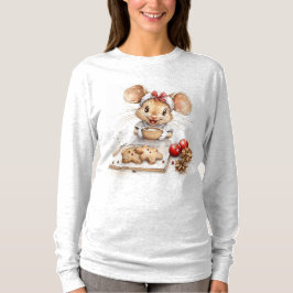 Schattigee chef-kok van de kerstmuis t-shirt