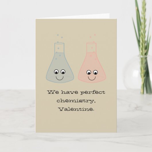 Schattigee Chemie Valentijnsdag Kaart (Voorkant)