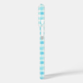 Schattigee Cherry Coquette Bow Blue Gingham Case-Mate iPhone Case (Achterkant / Links)