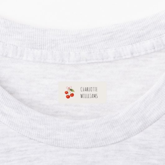 Schattigee Cherry Coquette Terug naar School Kledi Labels (Aangebracht)