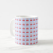 Schattigee Cherry Pattern Coffee Mok | Retro fruit (Voorkant links)