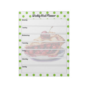 Schattigee Cherry Weekly Meal Planner Notitieblok