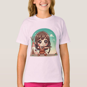 Schattigee Chibi Archer Meisje met boog T-shirt