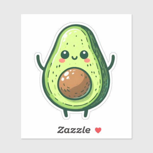 Schattigee Chibi Avocado Sticker (Vel)