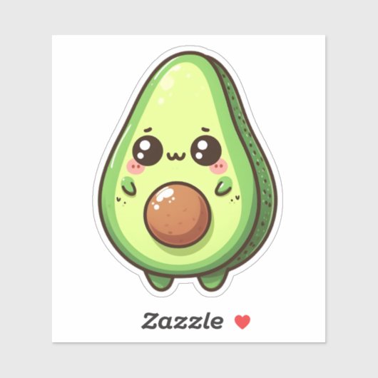 Schattigee Chibi Avocado Sticker (Vel)