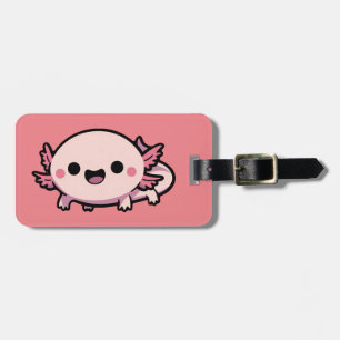 Schattigee Chibi Axolotl Bagagelabel