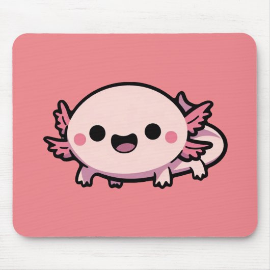 Schattigee Chibi Axolotl Muismat (Voorkant)