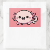 Schattigee Chibi Axolotl Rechthoekige Sticker (Tas)