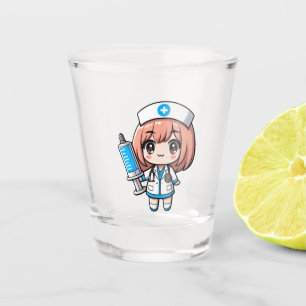 Schattigee Chibi Nurse - gezondheidszorg, anime, m Shot Glas
