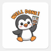 Schattigee Chibi Penguin 'Delicioso' Pose Sticker (Voorkant)