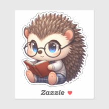 Schattigee Chibi Reading Hedgehog